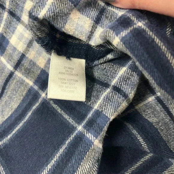 Men’s Croft And Barrow Blue Flannel Size Medium - Picture 3 of 5
